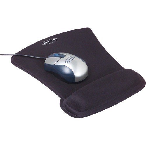 WaveRest Gel Mouse Pad with Wrist Rest, 9.3 x 11.9, Black
