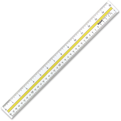 Ruler, f/Data Highlight, Flexible, Tinted Guide, 15", Clear