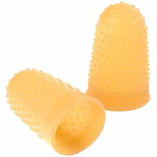 Rubber Finger Tips, Medium, 5/8" Diameter, 1 DZ, Amber