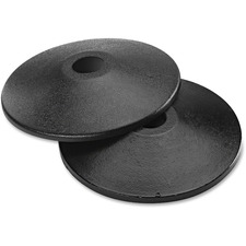 Stanchion Flat Bases, Box 2 of 2, 14"Diameter, 2/BX, Black