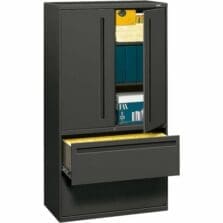 Lateral File, w/Storage Case, 2-Drawer, 36"x18"x64-1/2", CCL