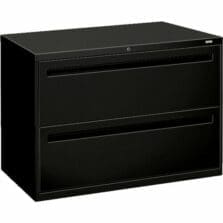Lateral File, 2-Drawer, 42"x18"x28", Black