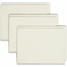 End Tab Folder, 1" Exp, Straight Tab, 25 pt., Letter, 25/BX, GYGN