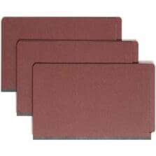 Classification Folders, 1 Divider, 2" Exp, Legal, 10/BXRed