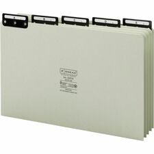 Pressbrd File Guides, A-Z, 1/5 Metal Tab, Legal, GY/GN