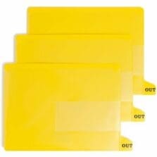Tab Out Guide, Bottom Pstn, 2 Pckt, 13-1/4"x9", 25/BX, YW