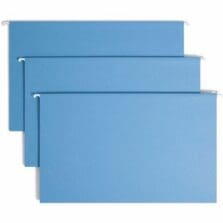 Hanging Folders w/Poly Tab, 1/5 Tab, Lgl, 25/BX, Blue