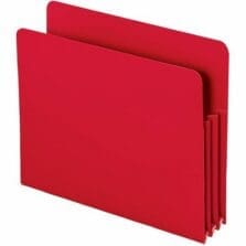 Poly Pockets, 3-1/2" Expansion, Letter, 4/PK, Red