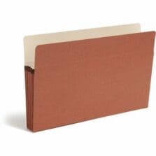 File Pocket, 3-1/2"Exp, Straight Cut, Lgl, 25/BX, RDR