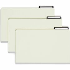 Mortgage Folders w/Metal Tabs, 1" Exp, Legal, 10/BX, Gray Green
