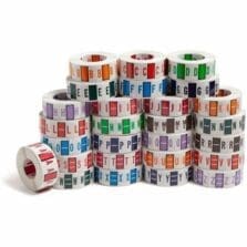 Color Coded Labels, A-Z, 1"x1-1/4", 500 Labels/RL, 26RL/BX, AST