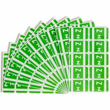 Color Coded Label, "Z", 100/PK, Light Green