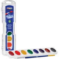 Watercolor Paint Set, w/Brush, Washable, 8/ST, Assorted