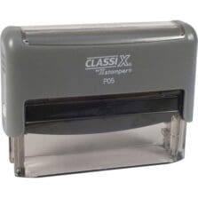 Stamp, Self-Ink, Custom Message, Refillable Pad, 0.37"x2.75", GY