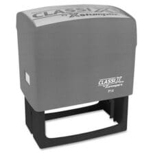 Stamp, Self-Ink, Custom Message, Refillable Pad, 1.5"x3", Gray