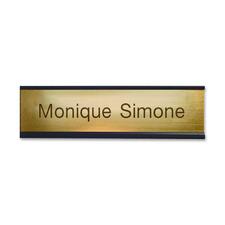 Standard Aluminum Desk Sign, 2"x8", Black