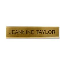 Standard Aluminum Desk Sign, 2"x10", Gold