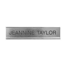 Standard Aluminum Desk Sign, 2"x10", Silver