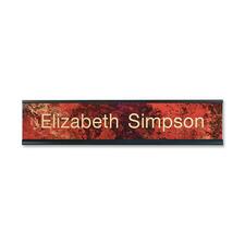 Standard Aluminum Desk Sign, 2"x10", Black