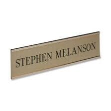Sign, Wall, Standard, Custom, Aluminum Frame, Plastic, 2"x8", Gold