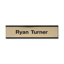 Sign, Wall, Standard, Custom, Aluminum Frame, Plastic, 2"x8", Black
