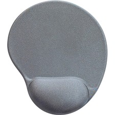 Gel Mouse Pad, Wrist Rest, 9"x10"x1", Gray