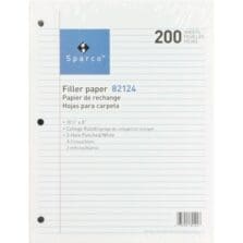 Filler Paper, College-Ruled, 16lb., 10-1/2"x8", 200/PK, WE