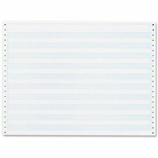Computer Paper, 20 Lb, 14-7/8"x11", 2400/CT, 1/2" Blue Bar