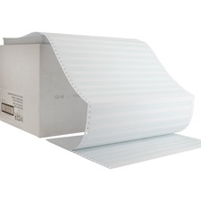 Computer Paper, 20 lb., 1Part, 14-7/8"x11", 2700/CT, 1/2" GN Bar
