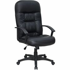 Executive Hi-Back Chair, 25-3/4"x29-3/4"x45-1/2"-49", BK Lthr
