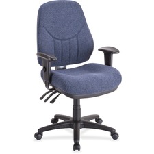 Multi-Task Chair, High-Back, 26-7/8"x26"x39"to42-1/2", Blue