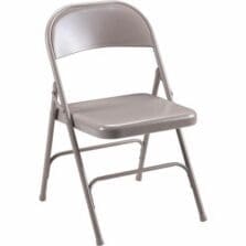 Folding Chairs, Steel Seat, 19-3/8"x18-1/4"x29-5/8", 4/CT, BG
