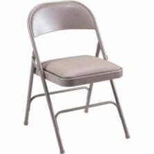 Folding Chairs, Padded Seat, 19-3/8"x18-1/4"x29-5/8", 4/CT, BG