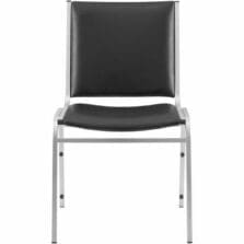 Stacking Chairs, Armless, 20-3/4"x19-3/8"x35-5/8", 4/CT, Black