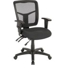 Mid-Back Chair, Mesh, 25-1/4"x23-1/2"x40-1/2", Black