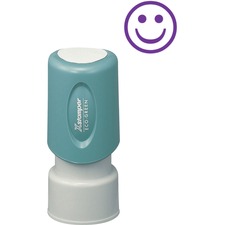 Specialty Stamp, Smiley Face, 5/8", Pre-Inked, Purple