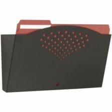 Wall Pockets, Steel, Single Legal, 15"x3"x9", Black