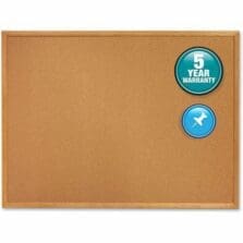 Cork Board, 1-1/8" Frame Face, 5'x3', Oak Finish Frame