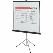 Portable Tripod Projection Screen, 60"x60", White Screen