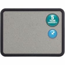 Bulletin Board, 3'x2', Black Frame/Faux Granite