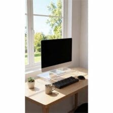 Acrylic Monitor Stand, 21-1/4"x11-1/2"x3-3/4", Clear