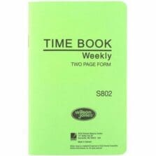 Time Book, Pocket Size, Weekly/2 Page, 6-3/4"x4-1/8", White