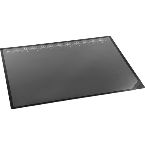 Desk Pad w/Cover Sheet, 20"x31", Black