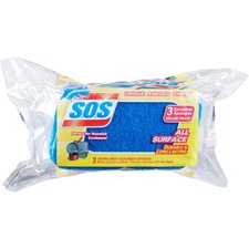 Scrubber Sponge, All Surface, 3"x5-1/4", 3/PK, Blue
