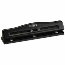 Desktop Punch, Adjustable 2-3 Hole, 9/32", 11 Sht Cap., BK