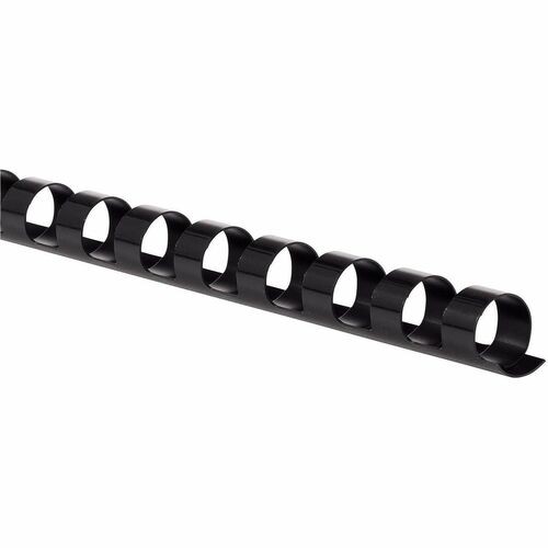 CombBind Standard Spines for 11 x 8.5 Documents, 19 Rings, 0.38" (60-Sheet) Capacity, Black, 100/Box