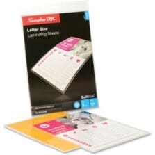 Self-Seal Laminating Sheets, 3mil, 9"x12", 10/PK, Clear