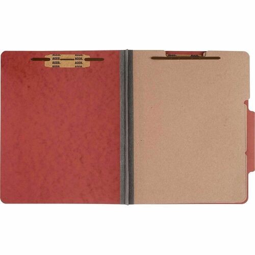 Classification Folders, 4" Exp, 3 Div, Ltr, 10/BX, Earth Red