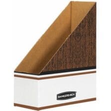 Magazine File, 4"x11"x12-1/4", 12/CT, Woodgrain/White