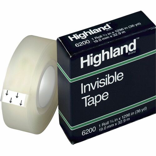 INVISIBLE PERMANENT MENDING TAPE, 1" CORE, 0.75" X 36 YDS, CLEAR